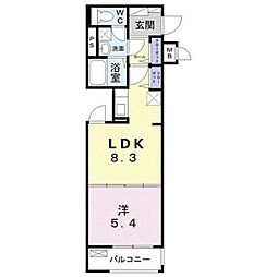エルバーグモンテ 1LDKの間取図画像
