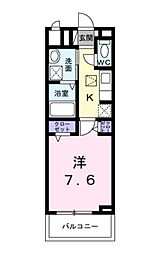 ランタナ 2階1Kの間取り