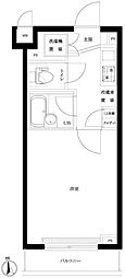 ルーブル大鳥居 1Kの間取図画像
