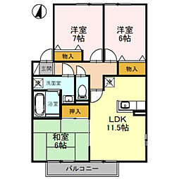 シンフォニーA 3LDKの間取図画像