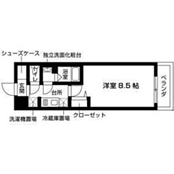 TREASUREMANSION2 1Kの間取図画像
