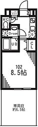 アゼリア鎌倉B棟 1Kの間取図画像