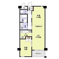 K・HOUSE 2LDKの間取図画像