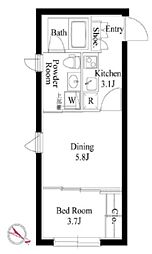 CLK東十条 2Kの間取図画像
