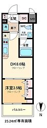 アーバネックス深川住吉 8階1DKの間取り
