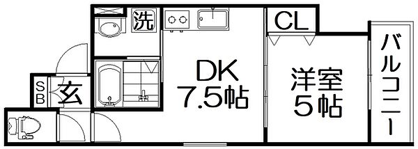 セレニティ池田B棟 ｜大阪府寝屋川市池田１丁目(賃貸アパート1DK・2階・31.19㎡)の写真 その2