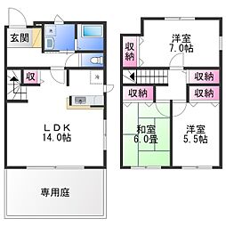 オリエンスA 3LDKの間取図画像