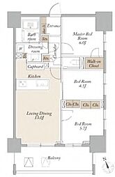ライトテラス新宿御苑 14階3LDKの間取り