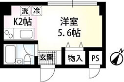 アクシス藤が丘 ワンルームの間取図画像
