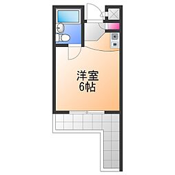 シャルマンフジ大体大 ワンルームの間取図画像