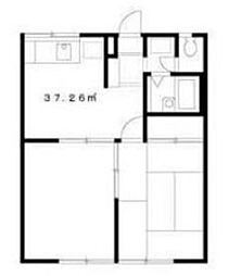 エステートピア堀内2 1階2DKの間取り