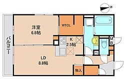 AIRY HILLS（エアリー ヒルズ）　D棟 1階1LDKの間取り