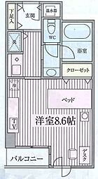 コンフォート荻窪 1Kの間取図画像