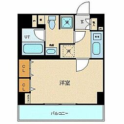 プレール・ドゥーク新御徒町 1Kの間取図画像