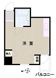 すいとぴあ本郷 6階ワンルームの間取り