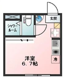 Glanz稲荷台 ワンルームの間取図画像