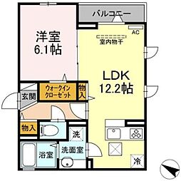 アンジュール小豆沢 1階1LDKの間取り