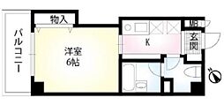 スマート津田沼ツインビルA 1Kの間取図画像