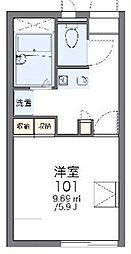 レオパレスシャイン 1Kの間取図画像