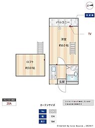 シティハイツ 1階1Kの間取り