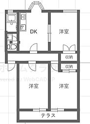 ノースウィステリア 3DKの間取図画像