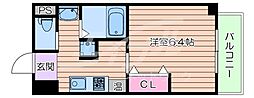 みおつくし西梅田4 1Kの間取図画像