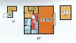 BestStage赤羽 1Kの間取図画像