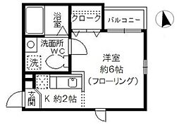 トワオランジュ 1階1Kの間取り