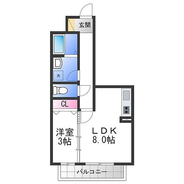 ハーヴェスト ｜大阪府堺市中区深井沢町(賃貸アパート1DK・2階・31.00㎡)の写真 その2