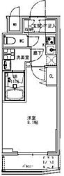 S-RESIDENCE両国parkside 1Kの間取図画像