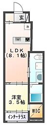 ルアナ 1LDKの間取図画像