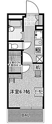 クレイン1 1Kの間取図画像