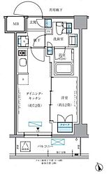 パークアクシス文京本郷 1DKの間取図画像