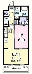 キー ウェスト 1LDKの間取図画像