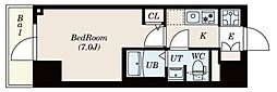 S-RESIDENCE松戸 1Kの間取図画像