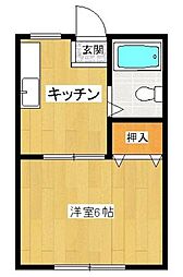 サンハイツ 1Kの間取図画像