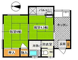 ボード・パレス 2Kの間取図画像