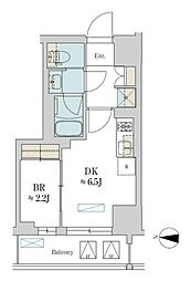 ブリリアイスト清澄庭園 1DKの間取図画像
