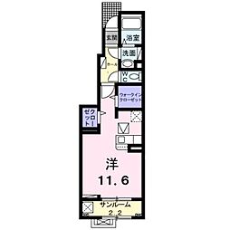 サンライズエイトB ワンルームの間取図画像