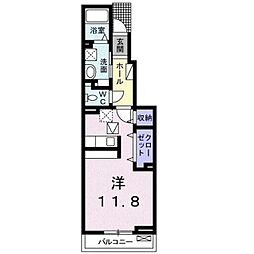 プリムローズ ワンルームの間取図画像