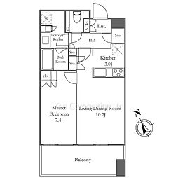 麻布台ヒルズ　レジデンスＢ 10階1LDKの間取り