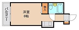TOP曳舟NO1 ワンルームの間取図画像