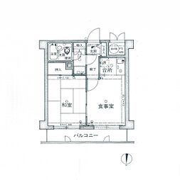ライオンズマンション舞鶴第3 1DKの間取図画像