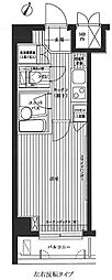 ルーブル目黒 1Kの間取図画像