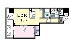 ルミナス 1LDKの間取図画像