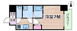 Osaka Metro谷町線 野江内代駅 徒歩8分の賃貸マンション 2階1Kの間取り