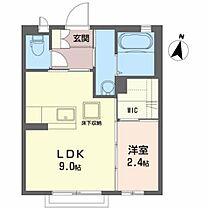 カムロII長町南 106 ｜ 宮城県仙台市太白区長町南３丁目11-25（賃貸アパート1LDK・1階・30.30㎡） その2