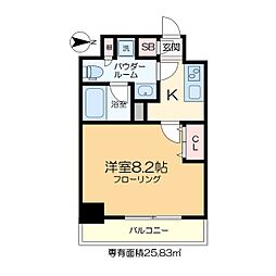 アーバンパーク綾瀬 1Kの間取図画像