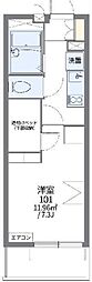 レオパレス晃栄 1Kの間取図画像