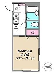 カサローサ 1Kの間取図画像
